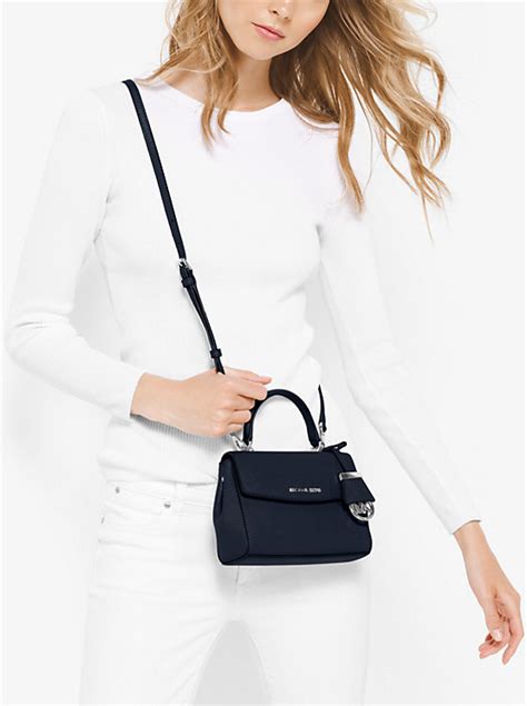 ava extra-small leather crossbody bag michael kors|michael michael kors ava extra small crossbody .